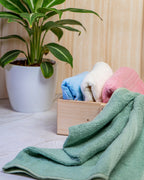 Soft bamboo hand towels. Eco-friendly, reusable, and sustainable alternative to disposable paper towels.