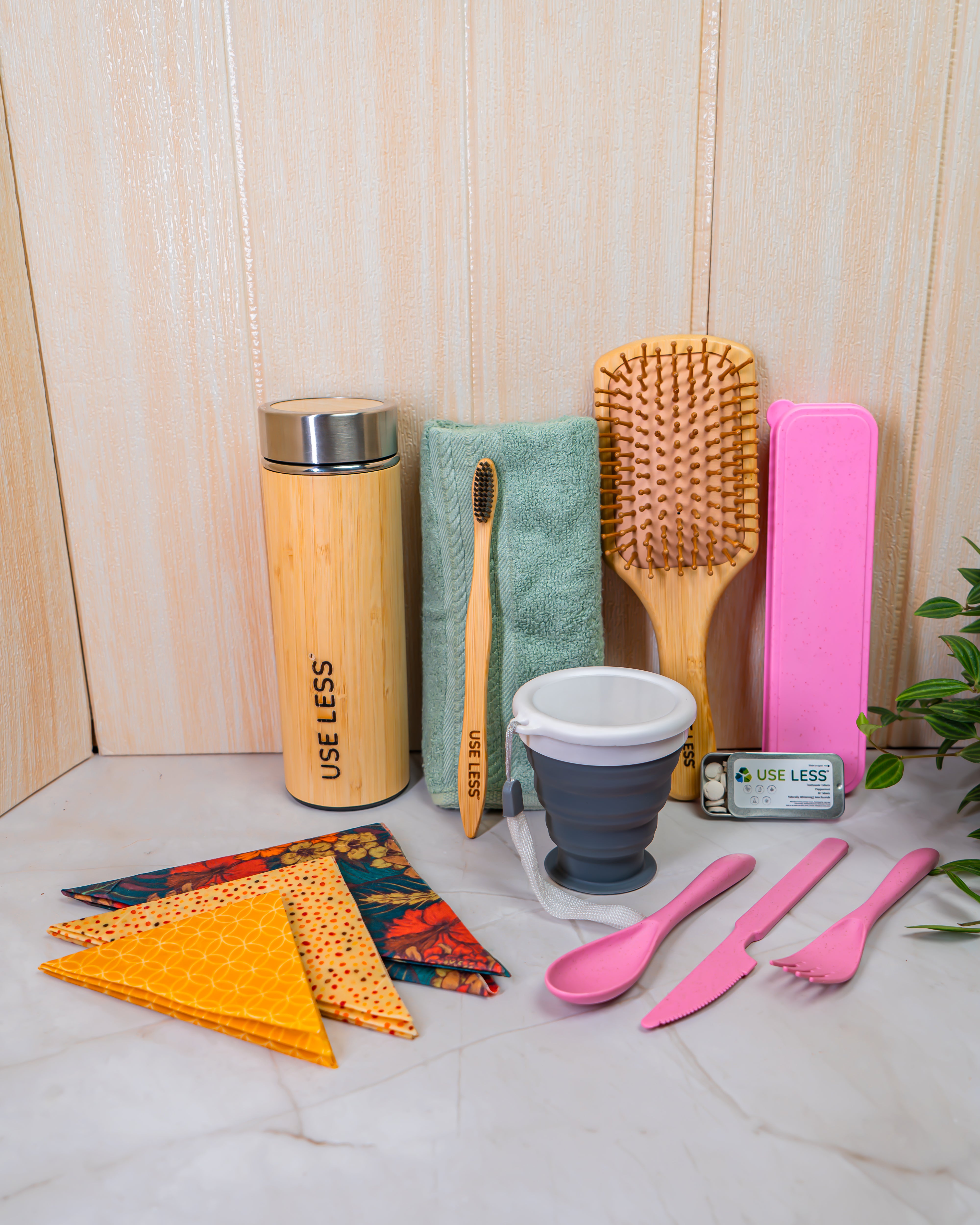 Eco-friendly Travel Reusable Bundle with durable, plastic-free, and zero-waste products for sustainable journeys on the go.